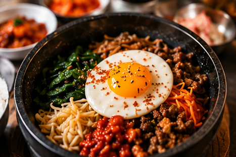 A Korean restaurant scene